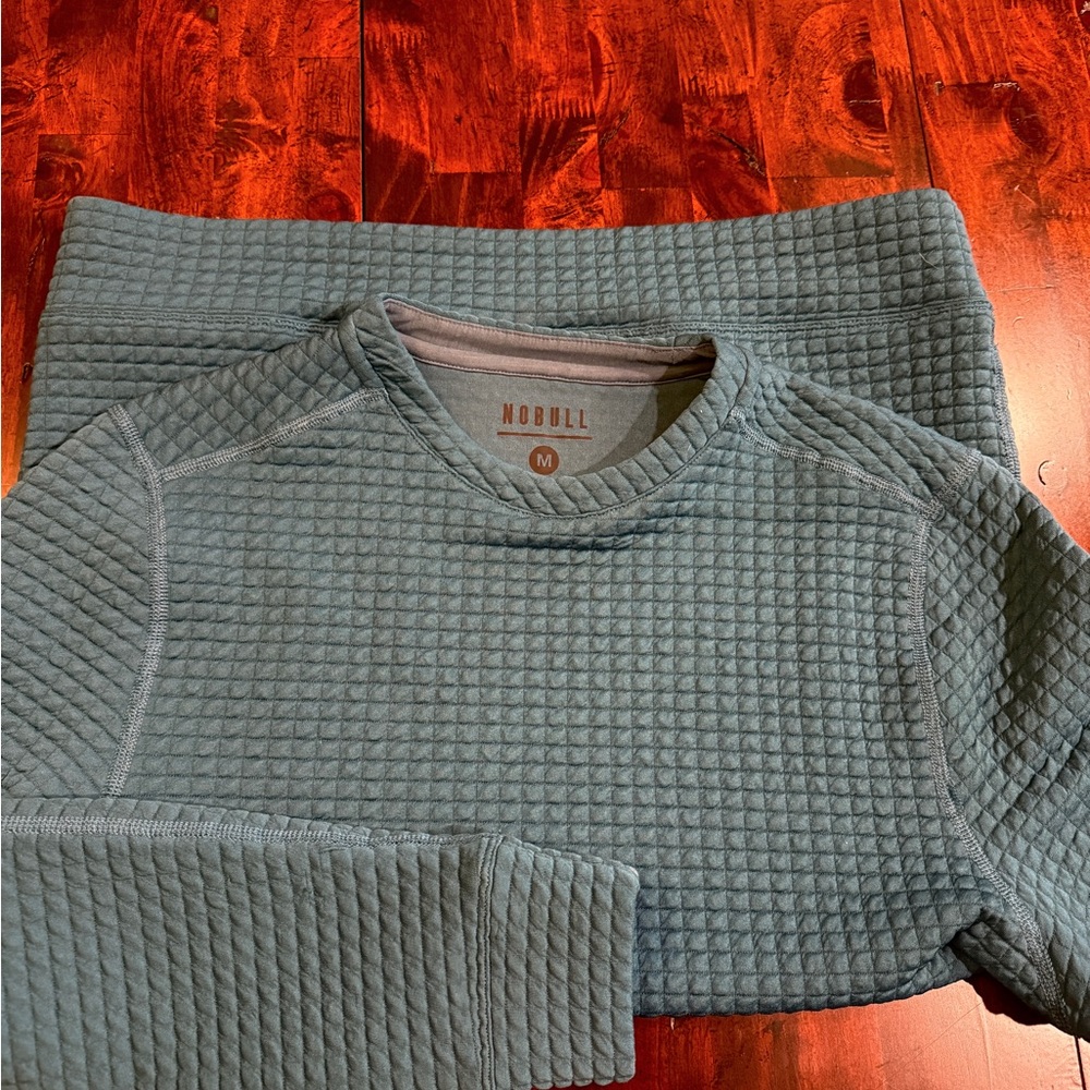 NOBULL Quilted Slate Blue Pullover
